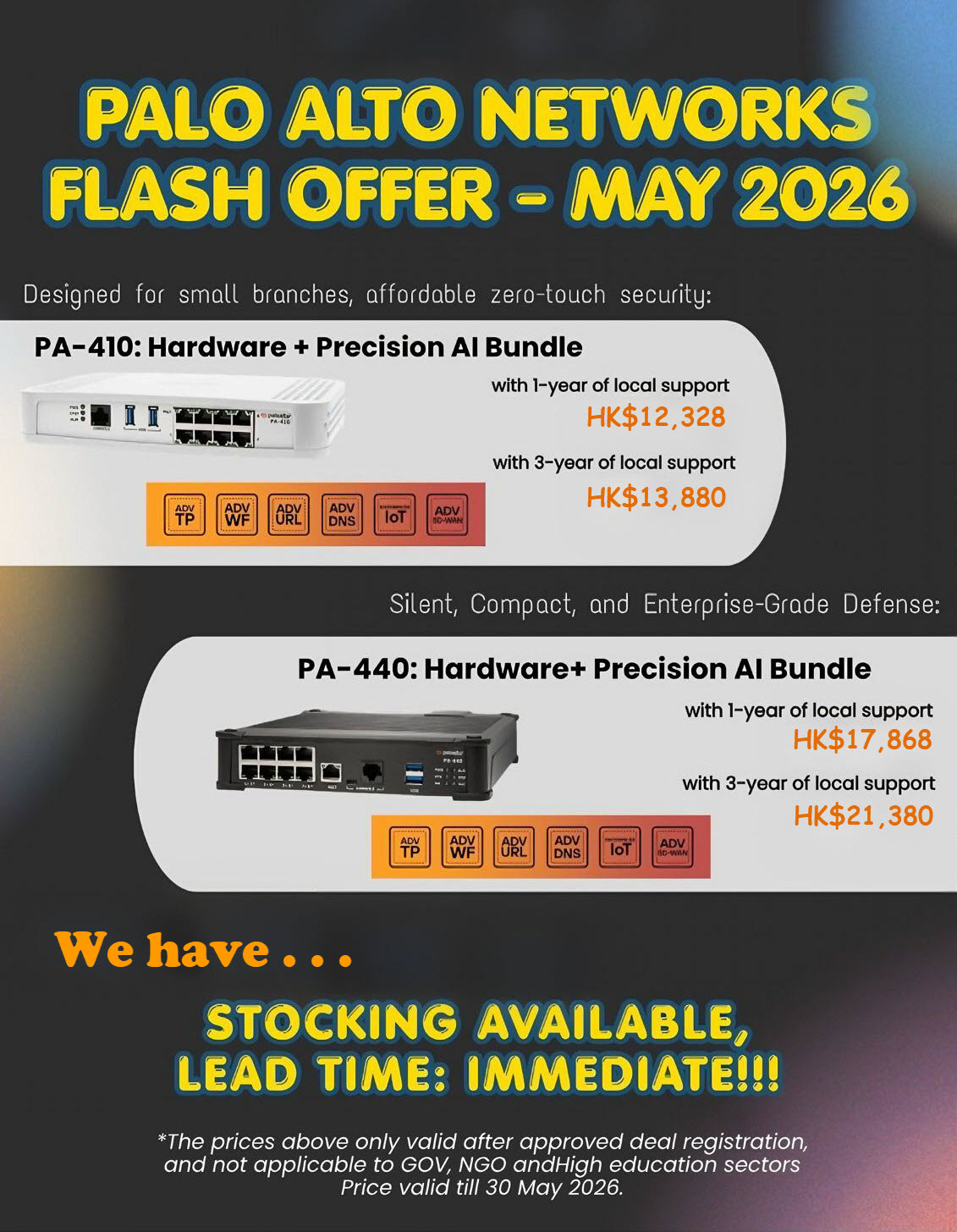 Palo Alto Networks Flash Offer - PA-410 and PA-440