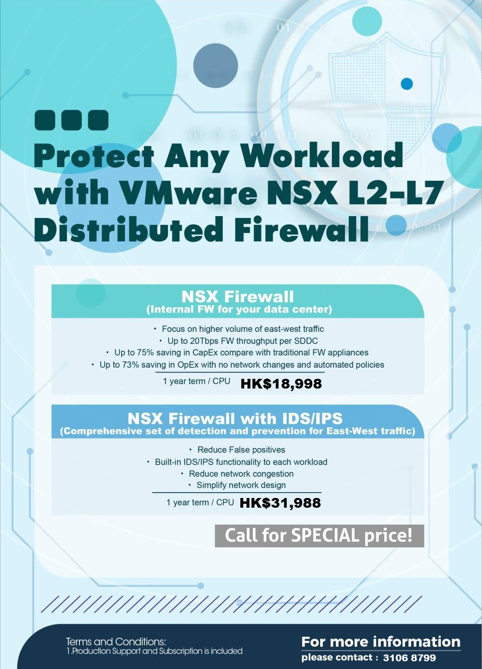 VMware NSX Distributed Firewall Promotion Details
